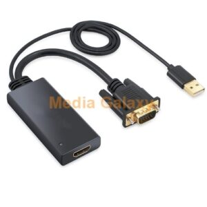 מתאם מחיבור VGA לחיבור HDMI כולל אודיו באמצעות USB מתאם מחיבור VGA לחיבור HDMI כולל אודיו באמצעות USB