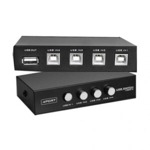 קופסת מיתוג USB-2.0 דו כיוונית 1:4 A-B-C-D קופסת מיתוג USB-2.0 דו כיוונית 1:4 A-B-C-D