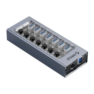 מפצל USB-3.0 מקצועי ל-7 חיבורים ORICO AT2U3-7AB מפצל USB-3.0 מקצועי ל-7 חיבורים ORICO AT2U3-7AB