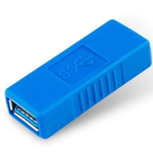 מתאם (מופה) USB-3.0 נקבה-נקבה בצבע כחול AF מתאם (מופה) USB-3.0 נקבה-נקבה בצבע כחול AF