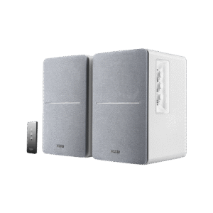 זוג רמקולים איכותי 42W מוגברים Edifier אפור/לבן זוג רמקולים איכותי 42W מוגברים Edifier אפור/לבן