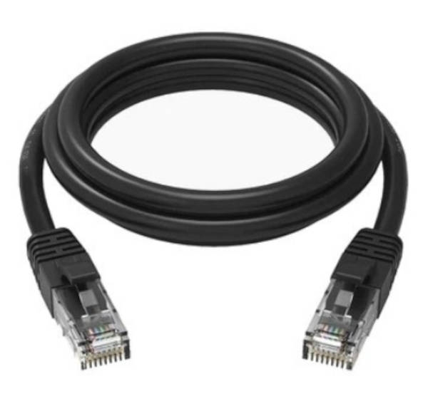 כבל רשת RJ45 מסוכך CAT6 באורך 0.25 מטר בצבע שחור