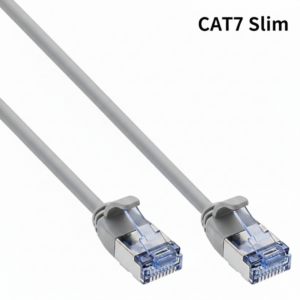 כבל רשת דק במיוחד CAT7 אפור, אורך 0.3 מטר כבל רשת דק במיוחד CAT7 אפור, אורך 0.3 מטר