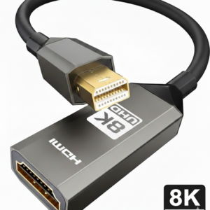 כבל מתאם Mini DisplayPort ל-HDMI אורך 0.2M תומך 8K כבל מתאם Mini DisplayPort ל-HDMI אורך 0.2M תומך 8K