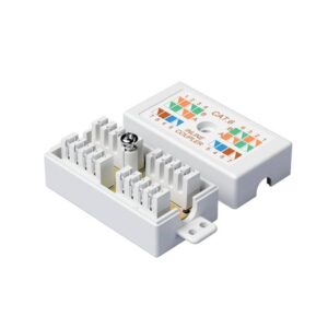 קופסת חיבור מקצועית ל-2 כבלי רשת בתקן CAT6 קופסת חיבור מקצועית ל-2 כבלי רשת בתקן CAT6