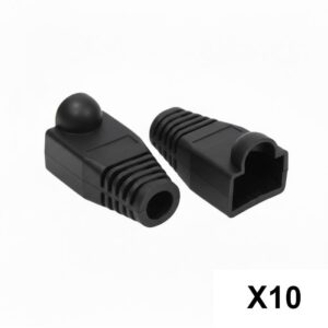 10 יחידות כיסוי גומי לקונקטור RJ45 – צבע שחור 10 יחידות כיסוי גומי לקונקטור RJ45 – צבע שחור