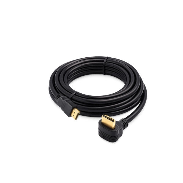 כבל HDMI איכותי 10 מטר תקן 2.0 – קונקטור בזוית 90 מעלות