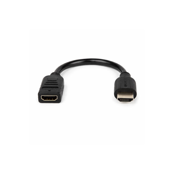 מאריך HDMI איכותי 20 סנטימטר זכר-נקבה מוזהב – Port Saver