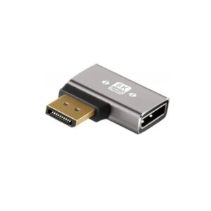 מתאם זוויתי DISPLAYPORT 1.4 8K@60HZ זכר-נקבה שמאלה מתאם זוויתי DISPLAYPORT 1.4 8K@60HZ זכר-נקבה שמאלה