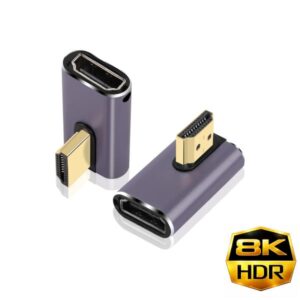 מתאם HDMI-2.1 8K בזוית 90 מעלות שמאלה מתאם HDMI-2.1 8K בזוית 90 מעלות שמאלה