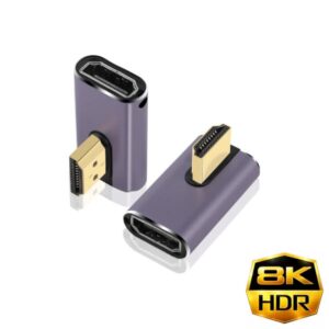 מתאם HDMI-2.1 8K בזוית 90 מעלות ימינה מתאם HDMI-2.1 8K בזוית 90 מעלות ימינה