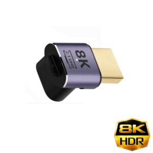 מתאם HDMI-2.1 8K 60hz HDR זכר-נקבה בזוית מתאם HDMI-2.1 8K 60hz HDR זכר-נקבה בזוית