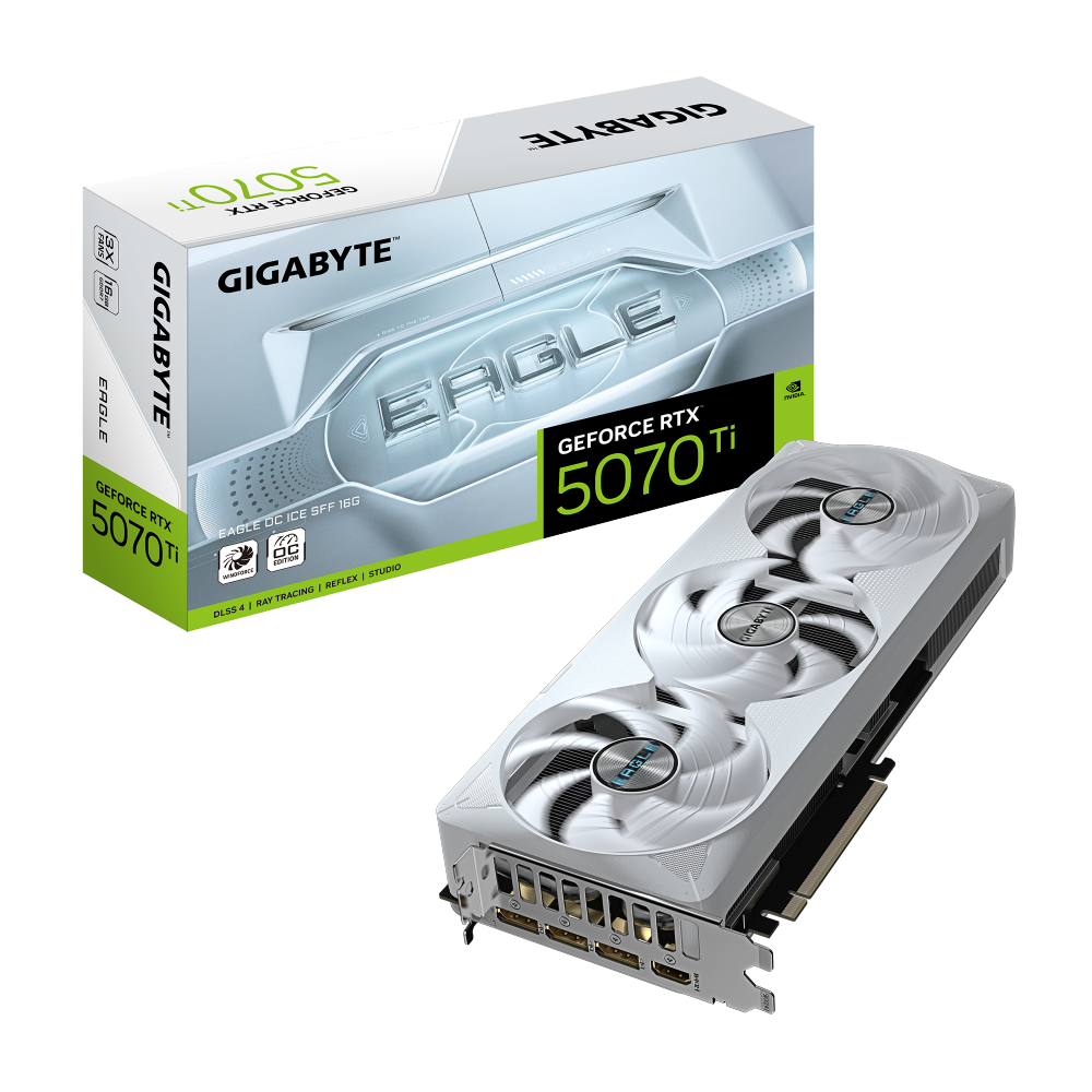 כרטיס מסך GIGABYTE GeForce RTX 5070 Ti EAGLE OC ICE SFF 16G