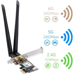 כרטיס רשת אלחוטי Cudy WE3000 PCI-E Wi-Fi 6 + Bluetooth 5.2 כרטיס רשת אלחוטי Cudy WE3000 PCI-E Wi-Fi 6 + Bluetooth 5.2