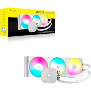 קירור נוזלי לבן Corsair iCUE NAUTILUS 360 RS White 360mm AIO קירור נוזלי לבן Corsair iCUE NAUTILUS 360 RS White 360mm AIO