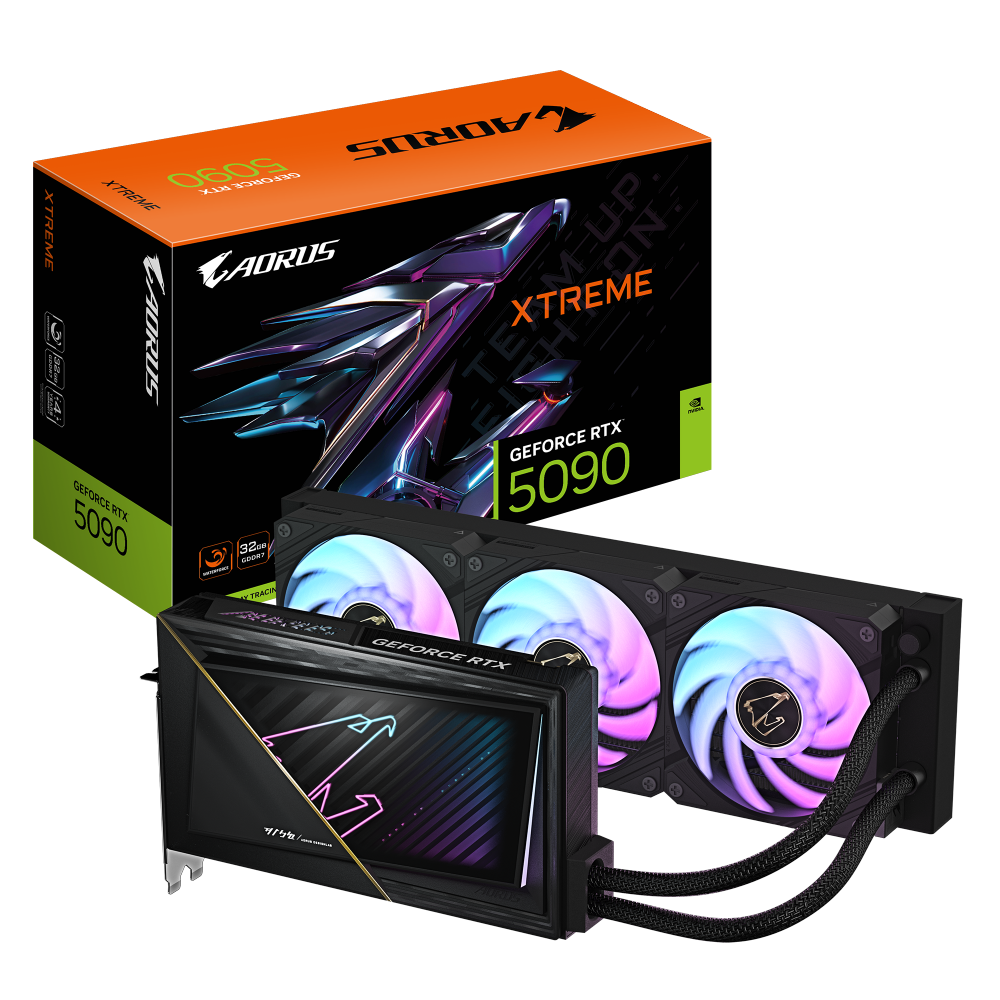 כרטיס מסך AORUS GeForce RTX 5090 XTREME WATERFORCE 32G