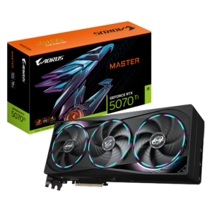כרטיס מסך GIGABYTE AORUS GeForce RTX 5070 Ti MASTER 16G כרטיס מסך GIGABYTE AORUS GeForce RTX 5070 Ti MASTER 16G
