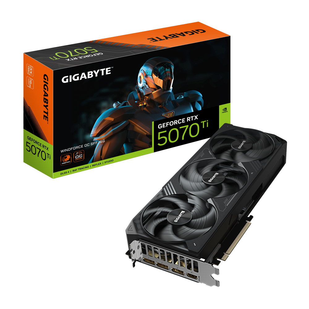 כרטיס מסך Gigabyte RTX 5070 Ti Windforce 3 SFF 16GD