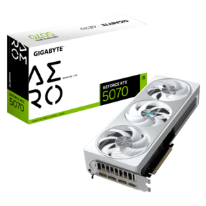 כרטיס מסך GIGABYTE GeForce RTX 5070 AERO OC 12G כרטיס מסך GIGABYTE GeForce RTX 5070 AERO OC 12G