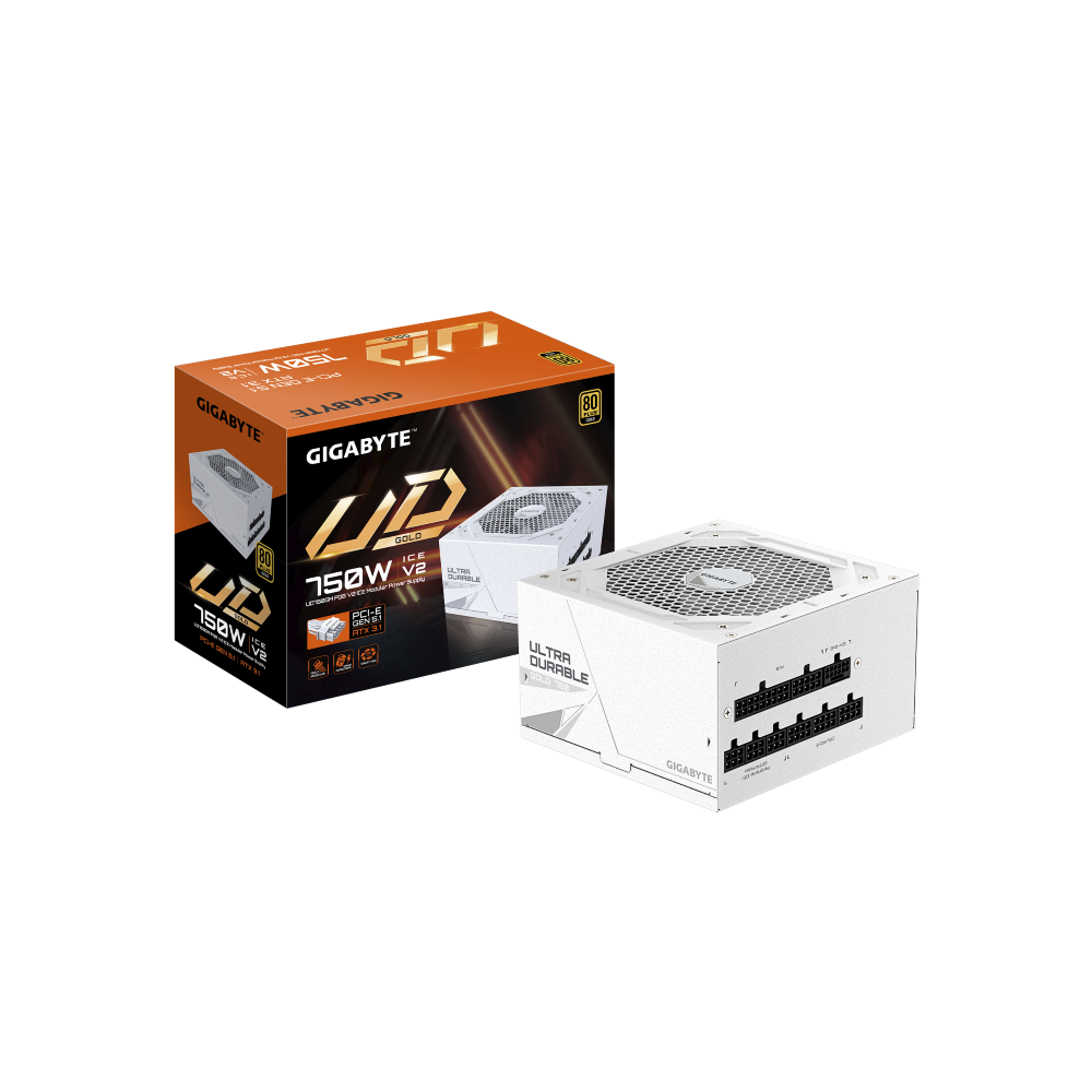 ספק Gigabyte UD750M PG5 V2 ICE 750W 80 Plus Gold ATX 3.1 PCIE 5.1