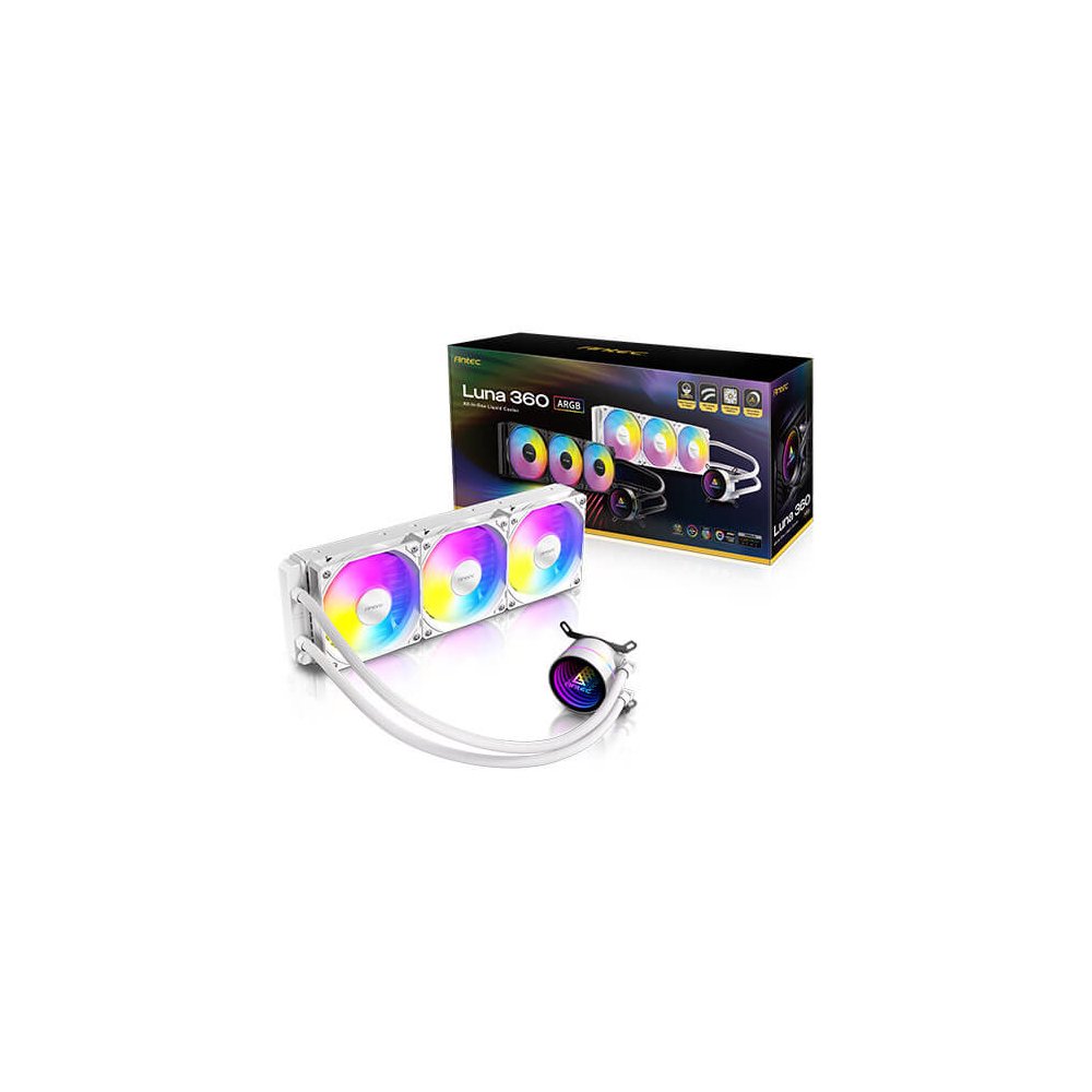 קירור נוזלי משולש Antec LUNA 360 White ARGB
