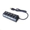 מפצל USB-2.0 עם מפסקים וספק כח חיצוני מפצל USB-2.0 עם מפסקים וספק כח חיצוני