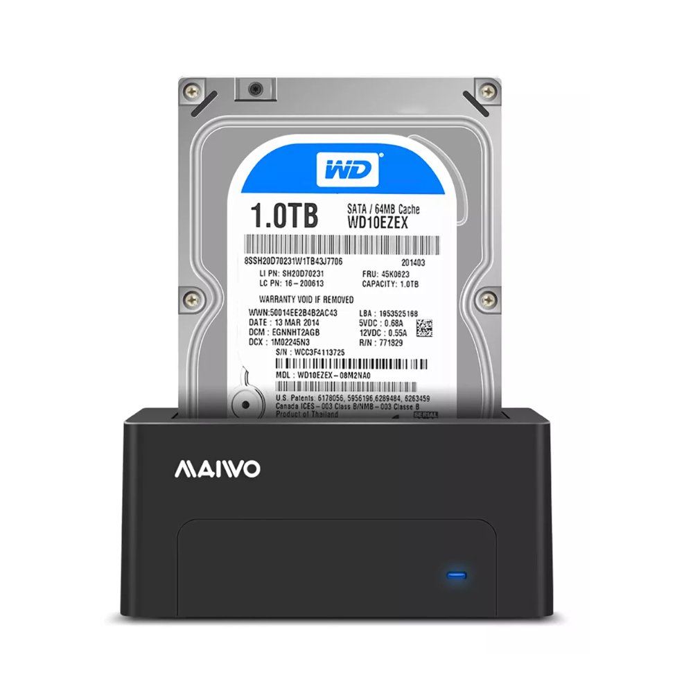 תחנת עגינה לדיסק בודד 3.5/2.5 MAIVO Single HDD DOCKING STATION