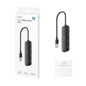 מפצל USB CUDY UH40A USB3.0 4-PORTS HUB מפצל USB CUDY UH40A USB3.0 4-PORTS HUB