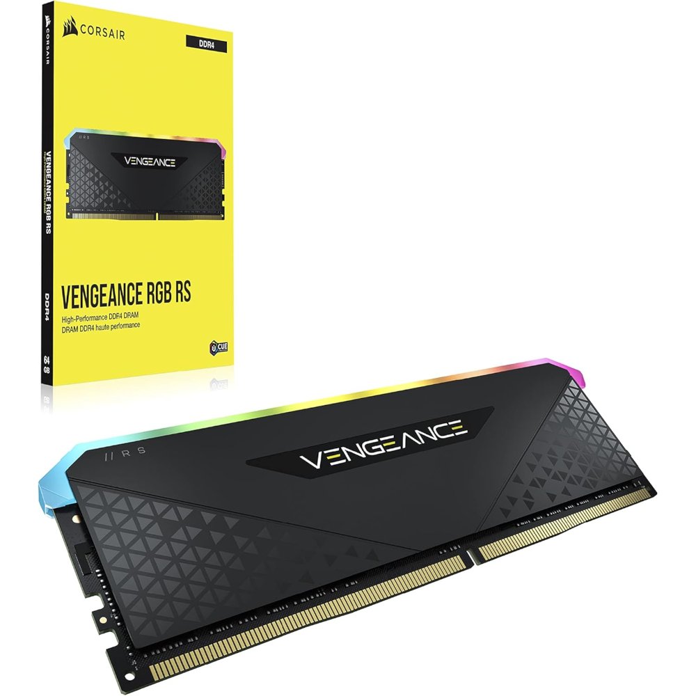 זכרון לנייח CORSAIR VENGEANCE RGB RS 16GB DDR4 3200MHZ CL 16