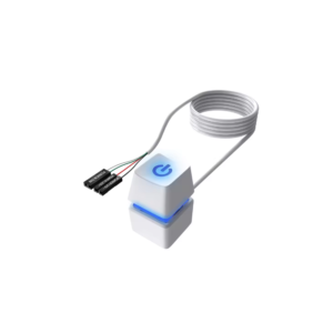 כפתור הפעלה חיצוני למחשב עם תאורת RGB — לבן כפתור הפעלה חיצוני למחשב עם תאורת RGB — לבן