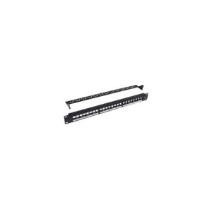 פנל 19″ 1U ל-24 מחברים עם תעלה (ללא קונקטורים) פנל 19″ 1U ל-24 מחברים עם תעלה (ללא קונקטורים)