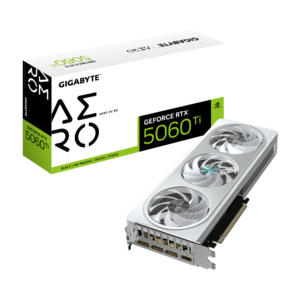 כרטיס מסך Gigabyte GeForce RTX 5060 Ti AERO OC 8GB לבן כרטיס מסך Gigabyte GeForce RTX 5060 Ti AERO OC 8GB לבן