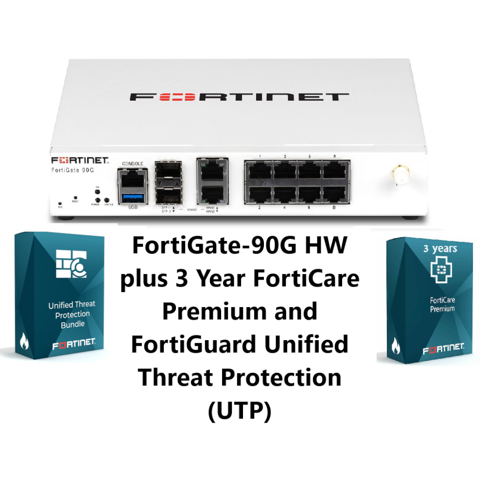 באנדל FortiGate-90G + FortiCare Premium ו-UTP ל-3 שנים
