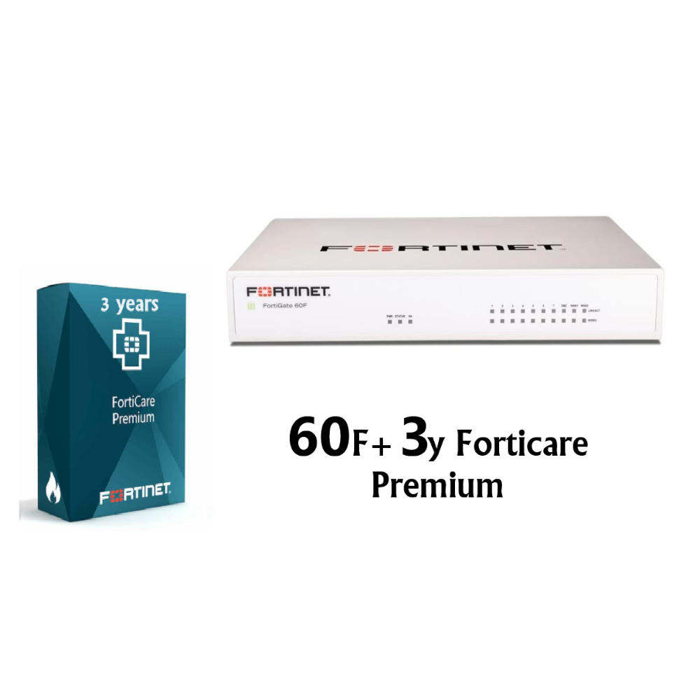 באנדל FortiGate-60F + רישיון UTP ל-3 שנים