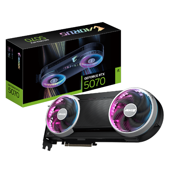 כרטיס AORUS RTX 5070 INFINITY 12GB GDDR7 WINDFORCE HYPERBURST