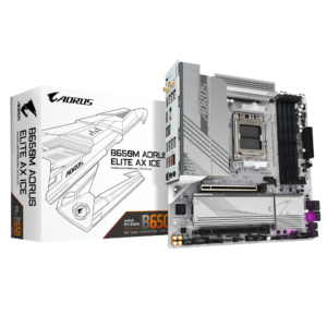 לוח אם Gigabyte B650M AORUS Elite AX ICE DDR5 AMD AM5 לוח אם Gigabyte B650M AORUS Elite AX ICE DDR5 AMD AM5