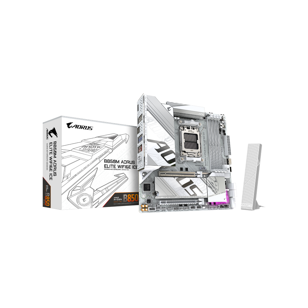לוח אם Gigabyte B850M AORUS Elite WIFI6E ICE DDR5 AMD AM5