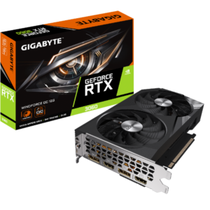 כרטיס מסך OC 12GB Rev 2.0 Gigabyte RTX 3060 Windforce 2