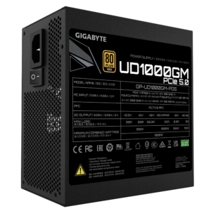 ספק כוח Gigabyte UD1000GM PG5 1000W 80 Plus Gold PCIe 5.0 ספק כוח Gigabyte UD1000GM PG5 1000W 80 Plus Gold PCIe 5.0