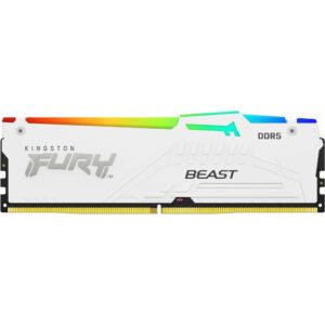 זיכרון לנייח Kingston Fury Beast RGB לבן 32GB (2x16GB) DDR5 6800MHz CL34 זיכרון לנייח Kingston Fury Beast RGB לבן 32GB (2x16GB) DDR5 6800MHz CL34