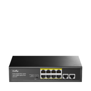 מתג Cudy GS1010P — 8 פורטים PoE Gigabit מתג Cudy GS1010P — 8 פורטים PoE Gigabit