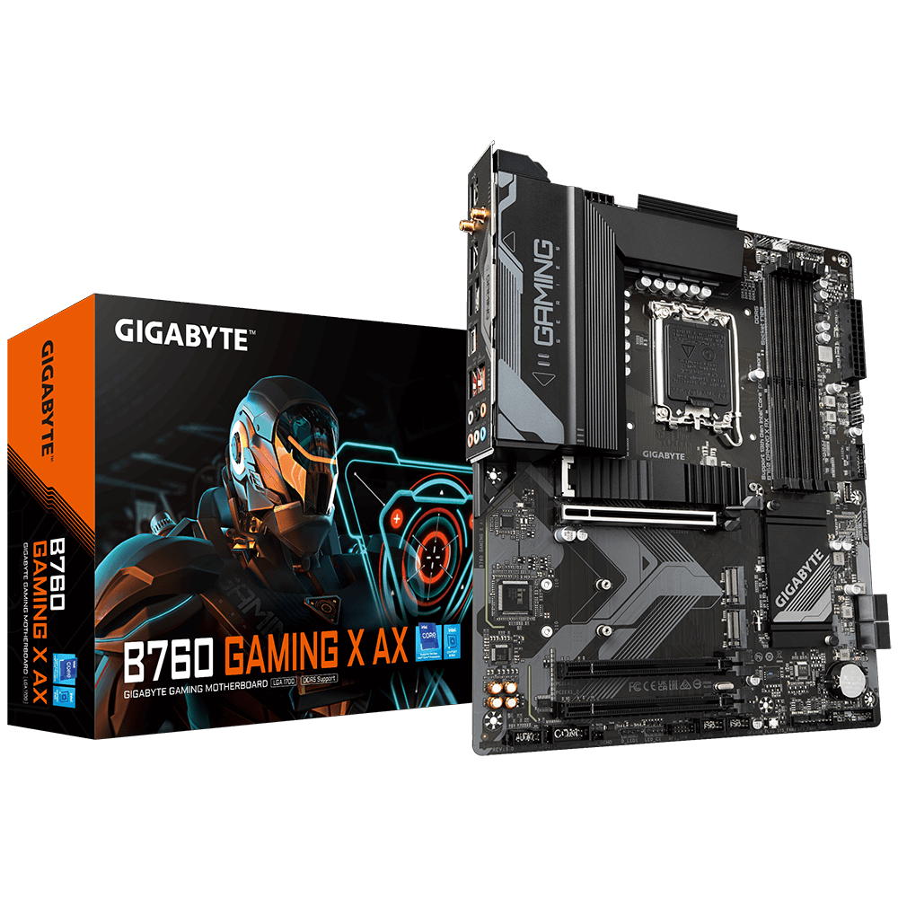 לוח למעבדי אינטל Gigabyte B760 Gaming X AX 1.2 DDR5 ATX WIFI